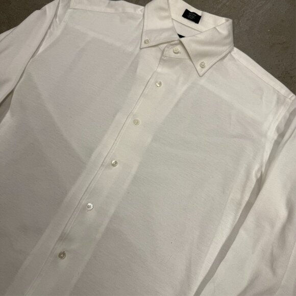 Peter Millar Collection Oxford Knit Button Down Shirt Long Sleeve White XL - Picture 3 of 7